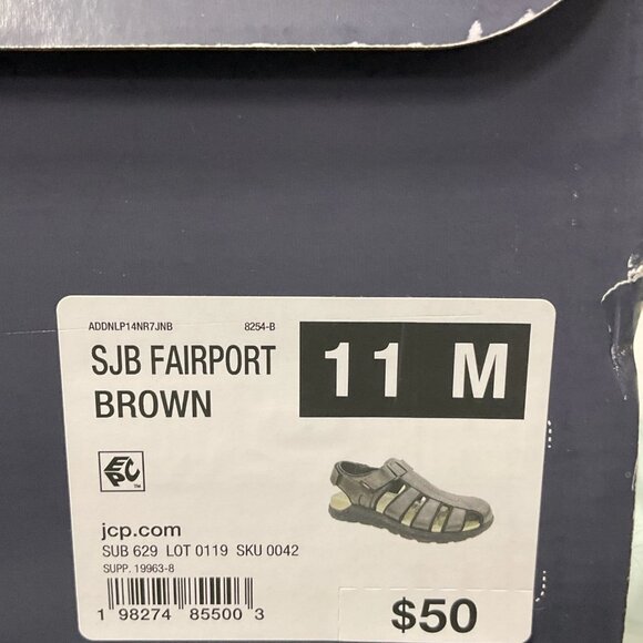 NWB St. John's Bay Fairport Strap Sandals Brown Size 11 M MSRP $49 - Picture 6 of 6